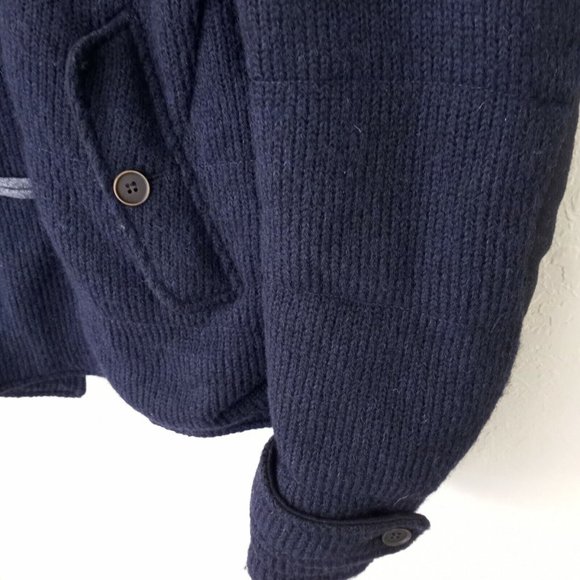 J.W TABACCHI. Mens Hooded Wool Jacket Navy Blue Size 54 MSRP $350 - Picture 3 of 9